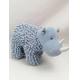 Custom Soft Stuffed Emulation Animal Cute Blue Hippopotamus Plush Toys For Child