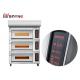 0.3kw Industrial Three Deck Gas big stainless steel Bread Baking Oven