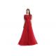 Tulle Fabric Big Red Wedding Dresses Half Sleeve Mermaid Spaghetti Strap