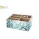 Simple Glass Vanity Organizer Box , Glass Cosmetic Organizer Lightweight