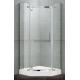 Diamond Pivot Mirror Finished Shower Cubicles 8 / 10 MM Tempered Glass for Home / Hotel