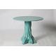 Unique Design Green Tree Shape Base Round Top Dining Table Resin Material