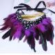 fashion luxury temperament ribbon feather false collar necklace clavicle