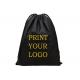 Durable Custom Shopping Bags , 190T Polyester Drawstring Cinch Backpack
