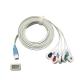 Disposable Radiolucent ECG Lead Wires 5 Lead Clip Compatible Covidien