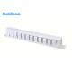 White Rack Mounted Cable Management One Piece Duct With Flexible Hinge