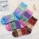 Colorful classic christmas patterned design comfortable winter wool dress socks for women