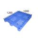 Grid Blue Ingle Sided Heavy Duty Nestable Pallet HDPE Impact Resistant