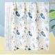 Blue Flower Printing Natural Gauze Fabric 40S 250GSM Infant Bedding Fabric