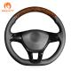 Hand Sewing Steering Wheel Cover Wrap for Golf 7 Sportsvan SV Polo 5 6 Jetta UP 2013-2021