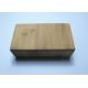 Handmade Natural Color Packaging Bamboo Gift Box , Bamboo Wood Box With Hinged Lid