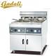 Vertical Stainless Steel Commercial Electric Two Tanks Four Baskets 28L*2 Deep Fryer