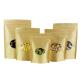 Resealable k Brown Kraft Paper Standing Up Pouches With Clear Oval Round Window