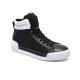Black 5mm Tolerance Anti Odor Lace Up Leather Sneakers Comfortable