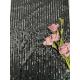 49'' Black Tulle Sequin Embroidery Mesh Fabric For Evening Dress