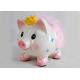 Pink Ceramic Piggy Bank In Cloth Cute Princess Piggy Bank Customized For Children