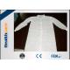 Lightweight Disposable Lab Coat Non-woven White Coat With Two Pockets CE ISO Approval