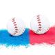 BW-03 Event 1 Pink 1 Blue 4 Baseball Gender Reveal Balls For Baby