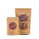 Top Quality Custom Logo Fda Food Grade Packing Brown Kraft Paper Bag With Zipper