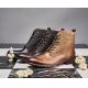 Durable Fashion Colorful Winter Leather Mens Military Style Boots Waterproof