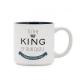 Ceramic Dad Mug Coffee Mug White Color with creative words KING DAD Customized 12Oz for gift