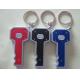 Custom Plastic Key Shape Led Flashlight Keychain / Led Torch Keychain 8*3.5CM For School Students Gift