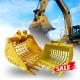 Backhoe Excavator Skeleton Bucket Attachment Nm400 Q355B Steel Material