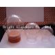 Clear Ball shape glass lamp shade with wooden lid