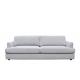 Thick Foam Padded Three Seater Fabric Sofa Plastic Leg Grey 3 Seater Couch