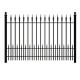 High Strength Metal Wrought Iron Fence Black Powder Coated For Home