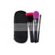 Customized Mini Finger Makeup Brush Gift Set With Zippered Brush Case