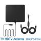 TV Antenna 50 Miles Amplified Indoor HDTV Antenna with Signal Booster and10ft Cable for the Highest Performance Black