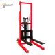 Fork Height 85mm Hydraulic Stacker Manual Straddle Pallet Stacker