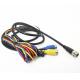 Vehicle CCTV Backup Camera Cable 9pin Din To 2x4pin Plug With DC Connector