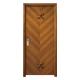 Natural Teak Veneer Solid Wood Flush Doors 45mm Thick Mid Century Wood Door