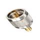 Brass RF Antenna Connector Straight F Male To SMA Female Adapter
