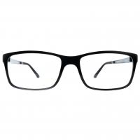 FU1743 Unisex Flexible TR90 Optical Frames Black Anti Reflective Square Eyewear