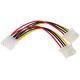 18 AWG Internal Power Cables Molex Male To 2 Port Molex IDE Female Power Splitter Adapter Cable PC Case Accessory