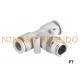 PT Male Branch Tee Pneumatic Quick Connect Coupling 1/8'' 1/4'' 3/8'' 1/2''