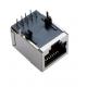 RMS-048H-10W0-NL Blue RJ45 With Transformer  Base - t 90 Degree Magnetic 10P8C Side Enter With Shield
