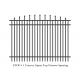 Convex Crimped Top Spear narrow Speacing Garrison Security Steel Fence Panels Height 2.4m Width 2.4m