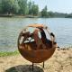 Wood/Gas Steel Fire Pits Made Of Corten Steel Assembly Required Portable Fire Pit