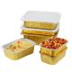 Golden Aluminum Foil Pan Disposable Foil Fast Food Container To Takeout Cake Trays Boxes Foil Container Food Pack