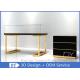 Wood Stainless Steel Jewelry Display Cases With Led Matte Black + Mirror Gold Pre Assemble