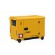 Quiet 5kw Diesel Generator Yellow Housing 720x492x655mm CE Approved