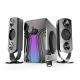 Coomaer 2.1CH RGB Gaming Speaker System, Heavy Bass Woofer, 30W+10W*2 Output, 5.25''+3''*2 Speaker Unit