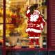 Multi Size Santa Claus Stat Holiday PVC Wall Sticker Home Decoration Eco - Friendly