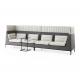 Commercial Booth Seating / Waiting Room Sofa Bench With High Density Foam