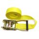 Yellow Webbing Lashing Strap With 100% High Tenacity Polyester Yarn Belt