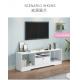 Home MDF White Wood TV Stand , L1.2m Wooden TV Table